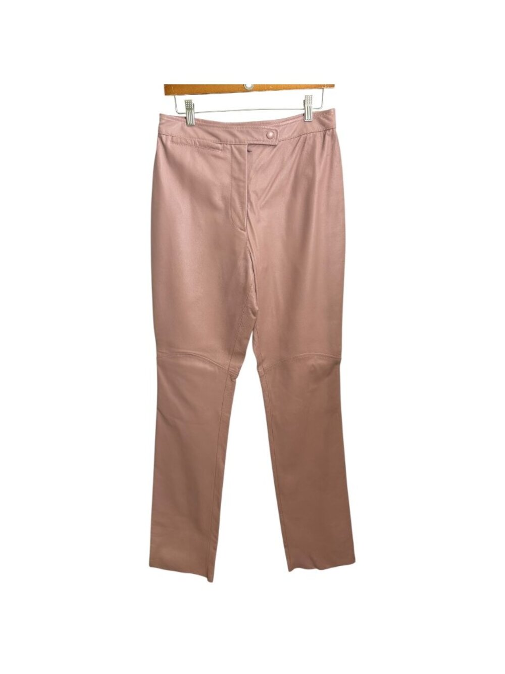 Vintage Wilsons Maxima Western Cowgirl Leather Straight Leg Pants 10 Bush Pink
